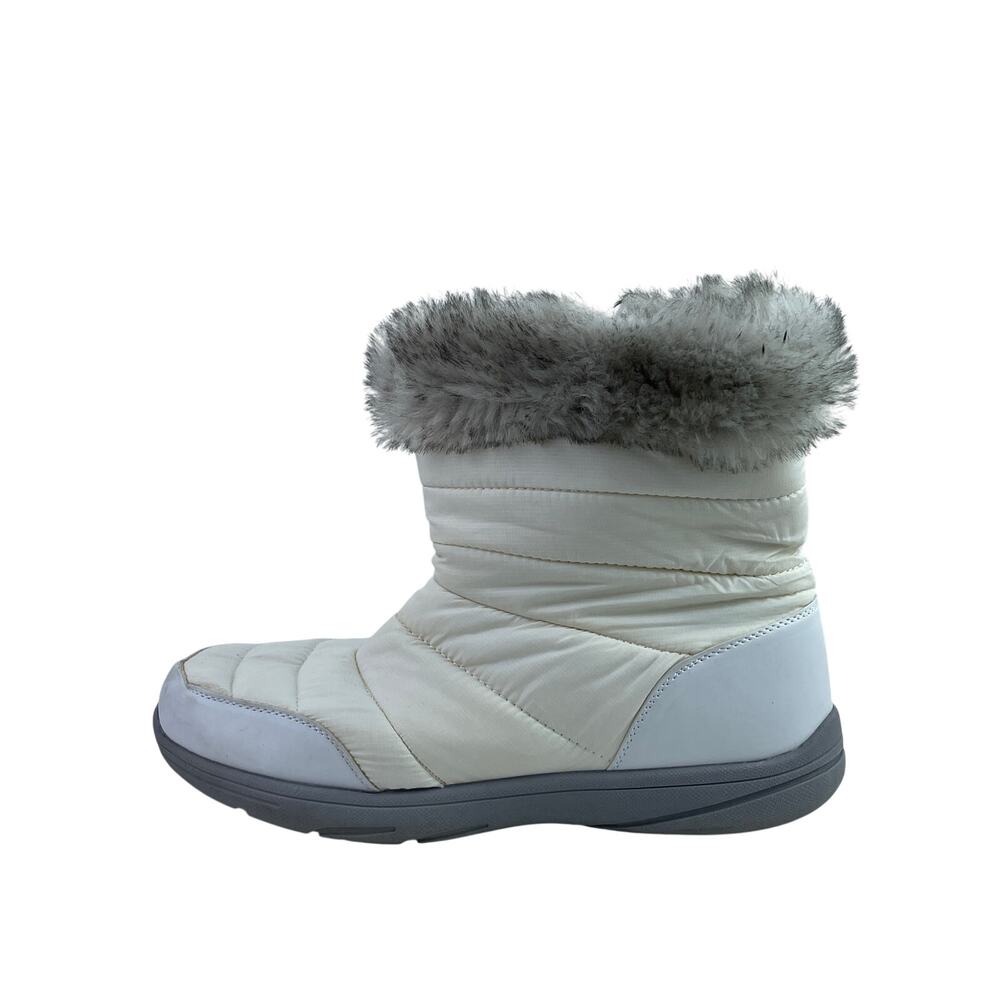 Everlast Piper White Fur Lined Round Toe Winter Snow Puffer Ankle Boots Size 11